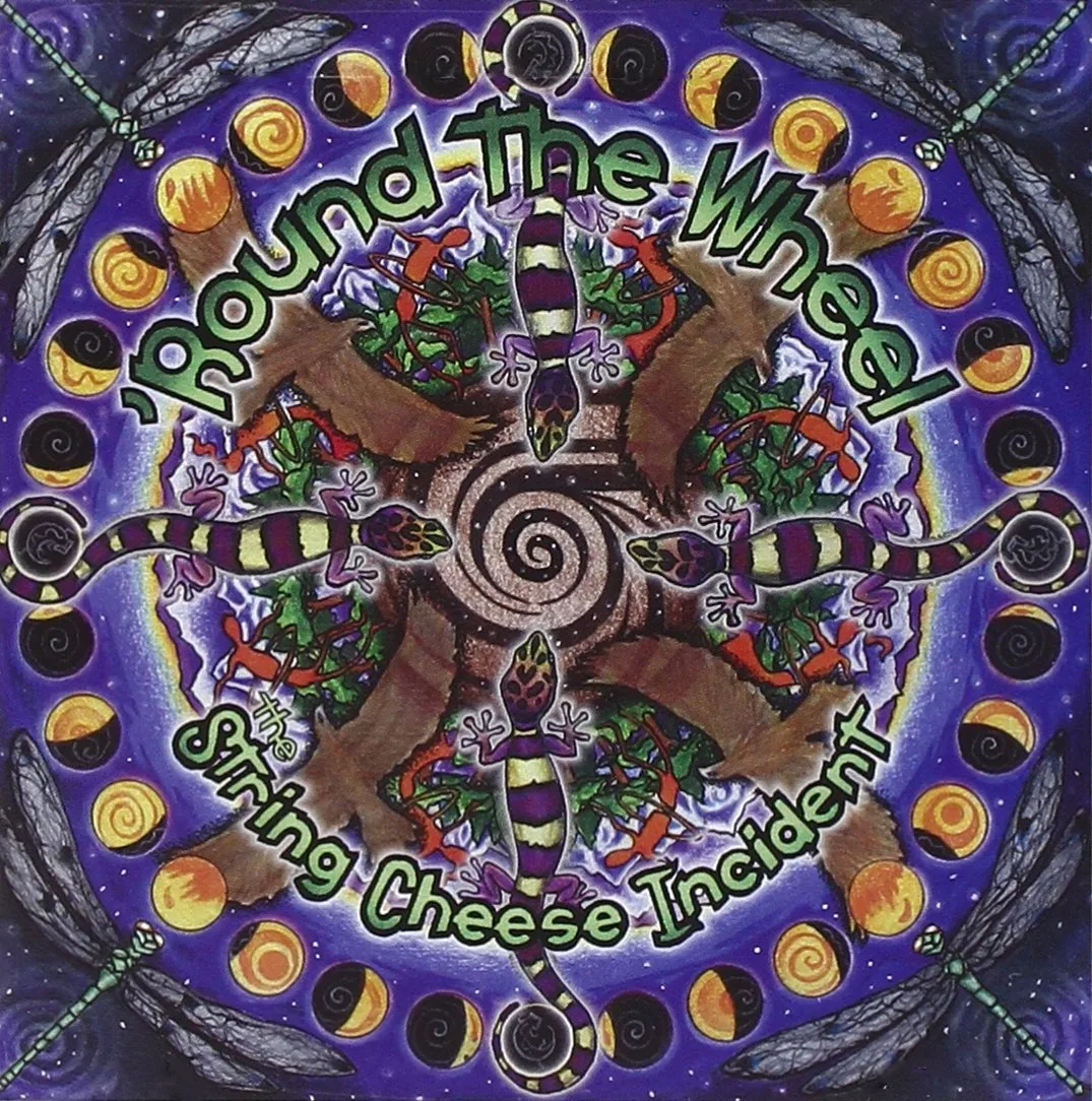 Official album cover art for the release 'Round the Wheel by The String Cheese Incident