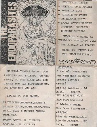 Official album cover art for the release The Endoparasites by The Endoparasites