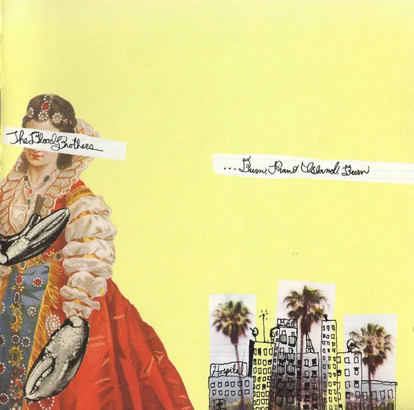 Official album cover art for the release …Burn, Piano Island, Burn by The Blood Brothers