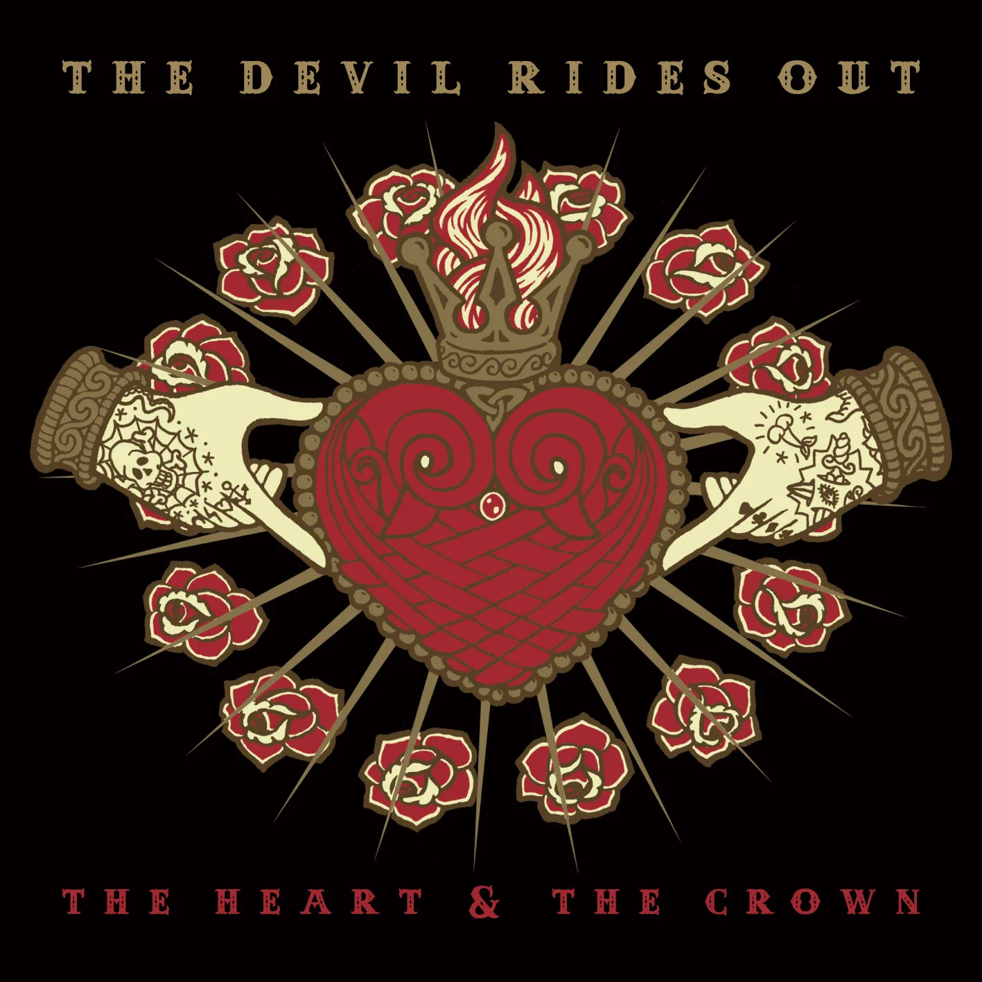 Official album cover art for the release The Heart & The Crown by The Devil Rides Out