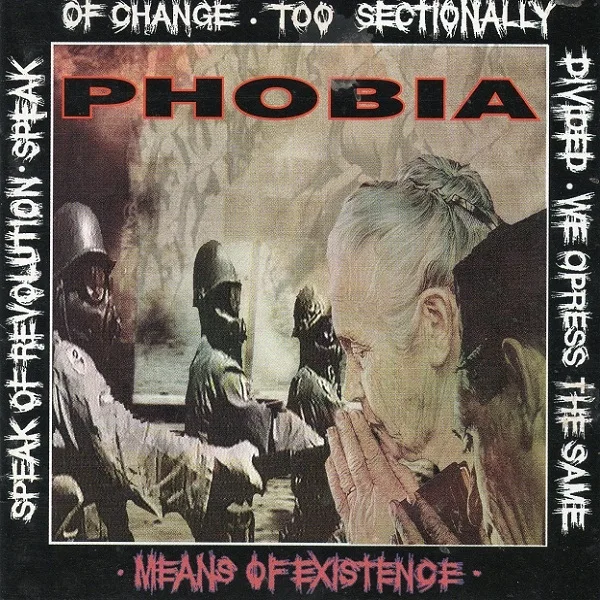 Official album cover art for the release Means of Existence by Phobia