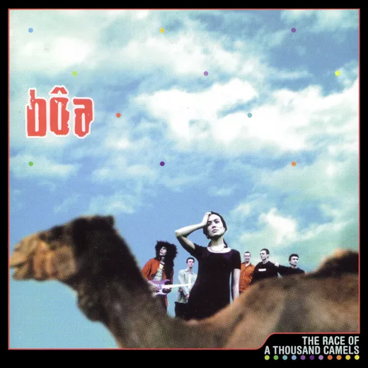 Official album cover art for the release The Race of a Thousand Camels by bôa
