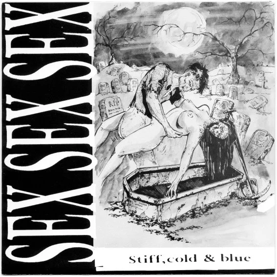 Official album cover art for the release Stiff, Cold & Blue EP by Sex Sex Sex