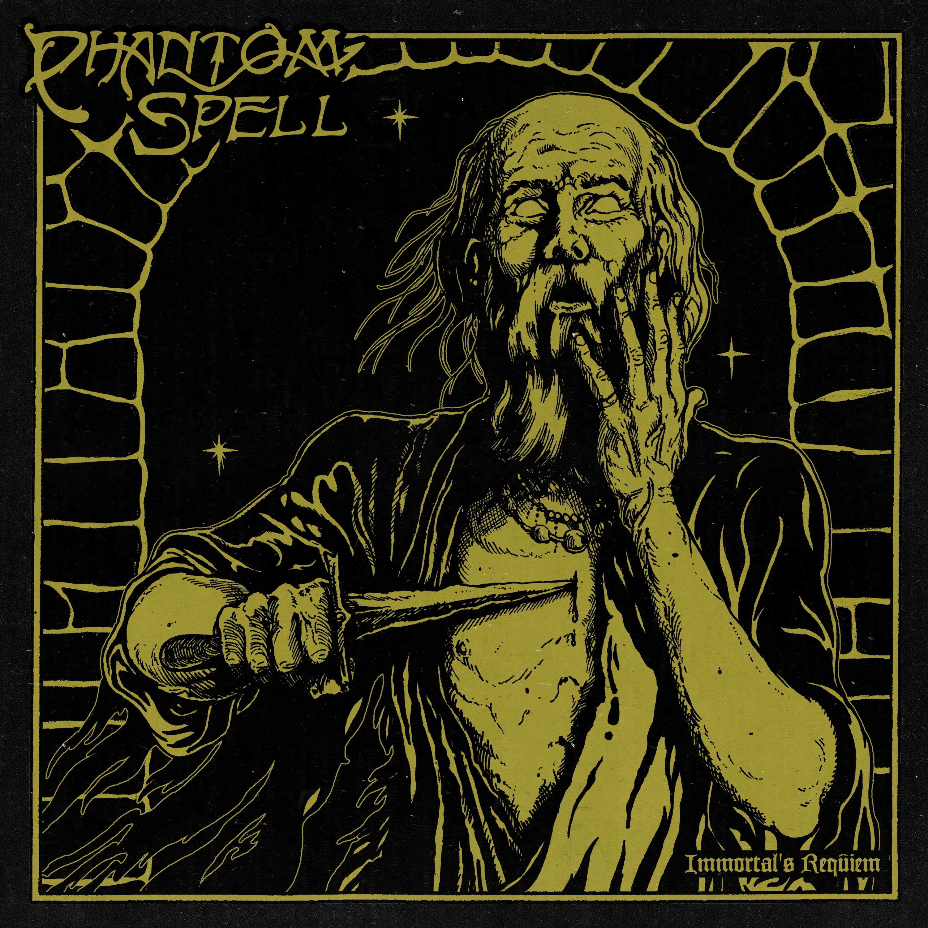 Official album cover art for the release Immortal’s Requiem by Phantom Spell