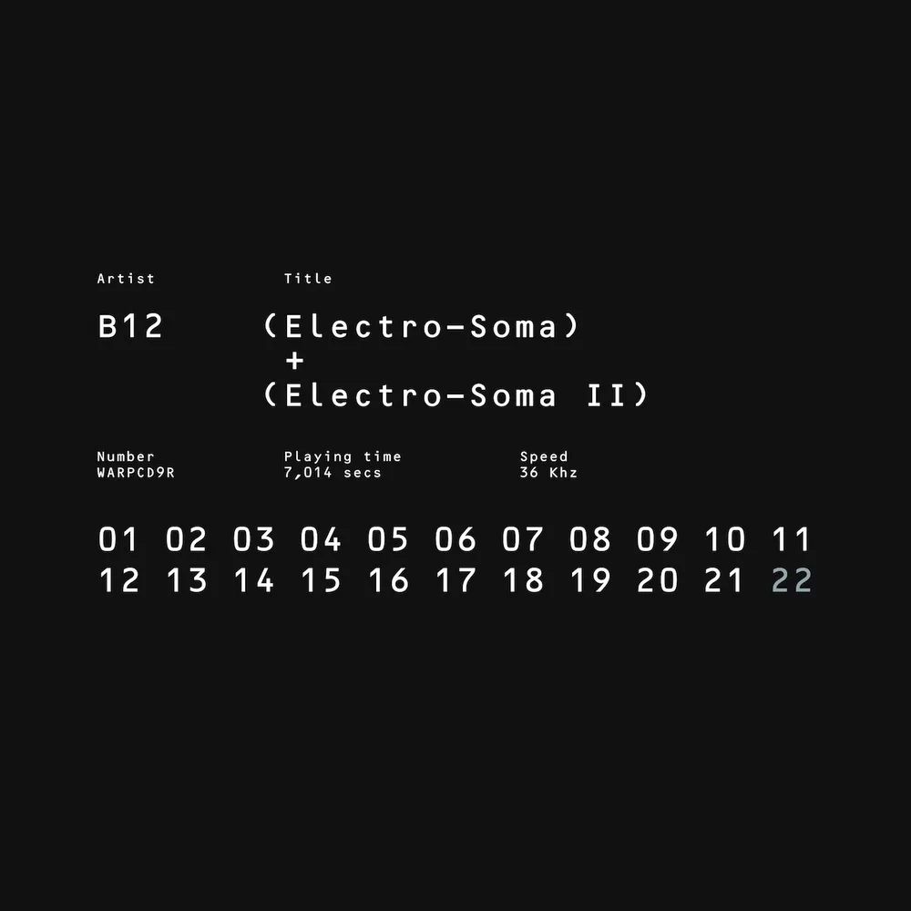Official album cover artwork for Electro-Soma I + II Anthology by B12