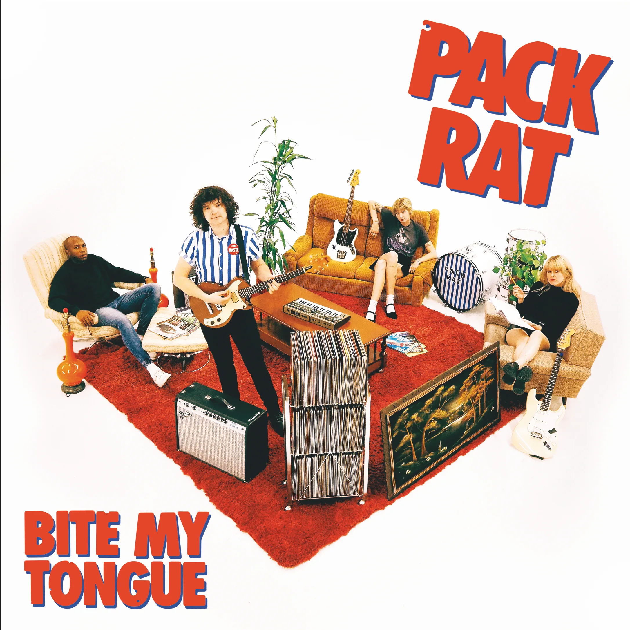 Official album cover art for the release Bite My Tongue by Pack Rat