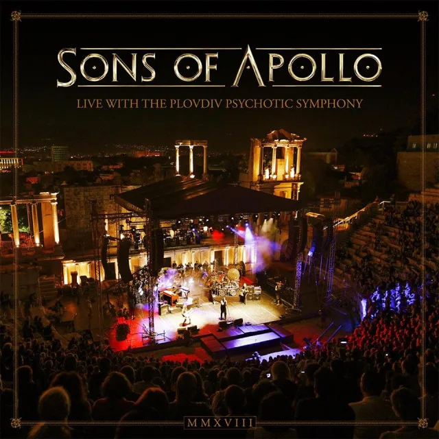 Official album cover art for the release Live With the Plovdiv Psychotic Symphony by Sons of Apollo
