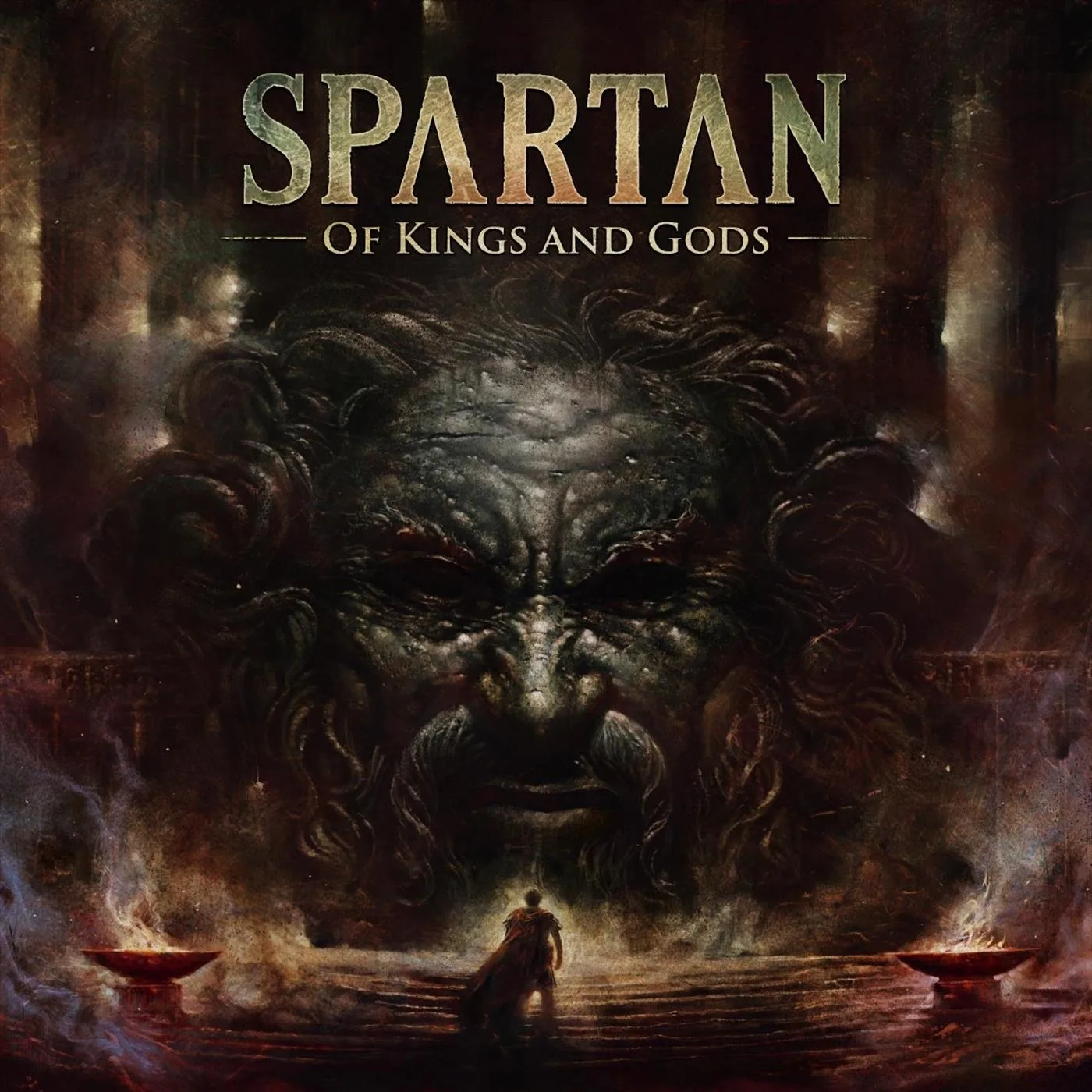 Official album cover art for the release Of Kings and Gods by Spartan