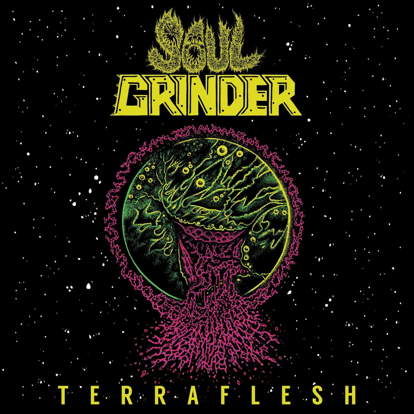 Official album cover art for the release Terraflesh by Soul Grinder
