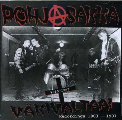 Official album cover art for the release Väkivaltaa! Recordings 1983–1987 by Pohjasakka