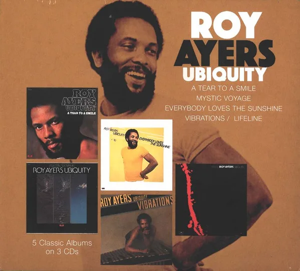 Official album cover art for the release A Tear to a Smile / Mystic Voyage / Everybody Loves the Sunshine / Vibrations / Lifeline by Roy Ayers Ubiquity