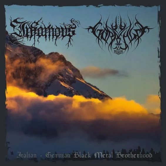 Official album cover art for the release Italian - German Black Metal Brotherhood by Infamous