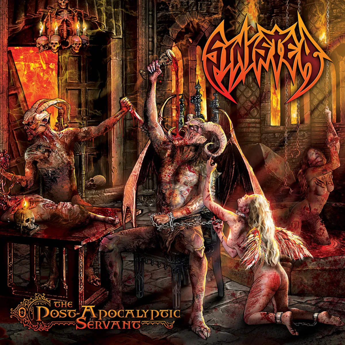 Official album cover art for the release The Post-Apocalyptic Servant by Sinister