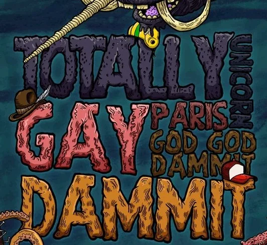 Official album cover art for the release Totally Gay Dammit by Totally Unicorn
