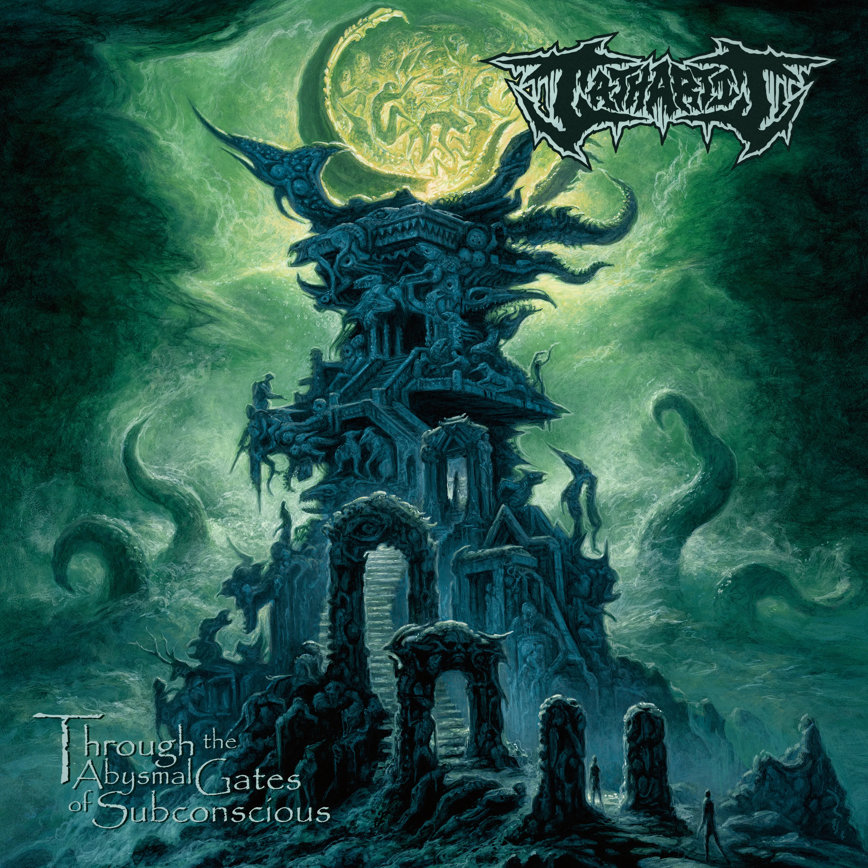 Official album cover art for the release Through the Abysmal Gates of Subconscious by Cathartic