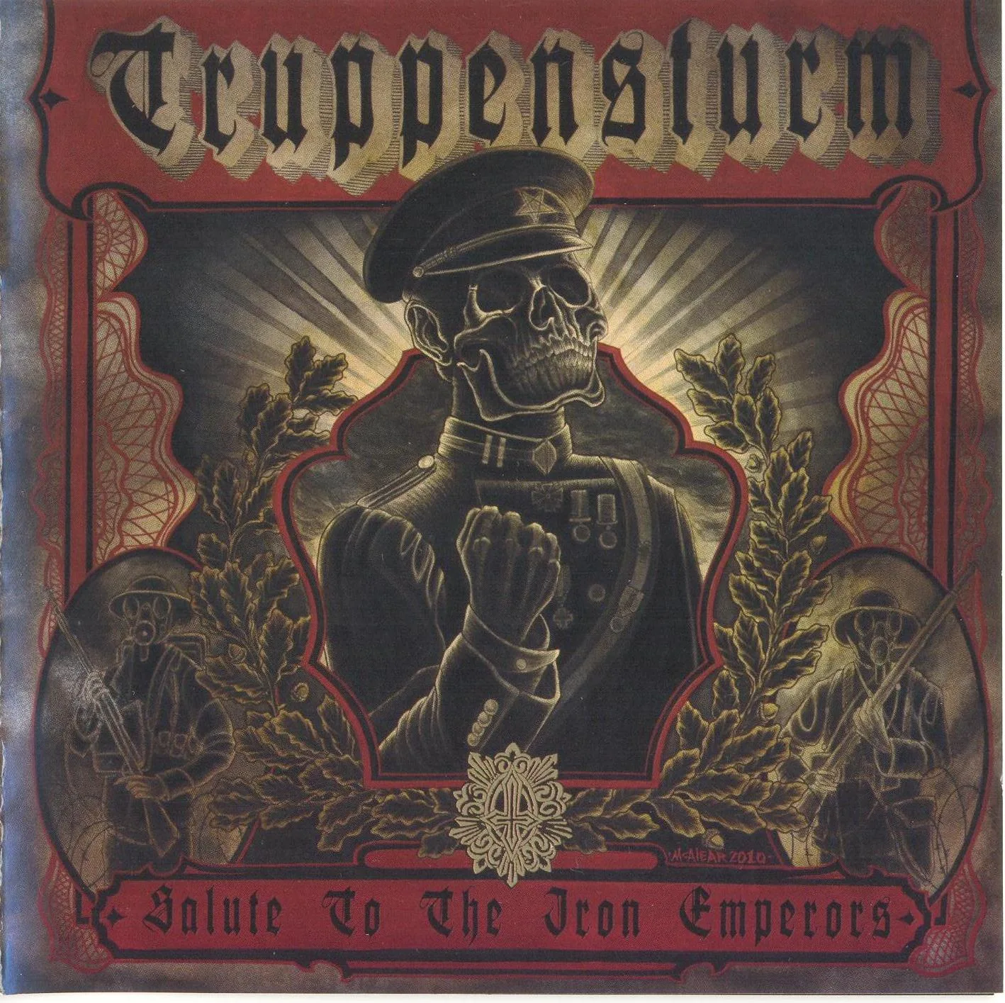 Official album cover art for the release Salute to the Iron Emperors by Truppensturm