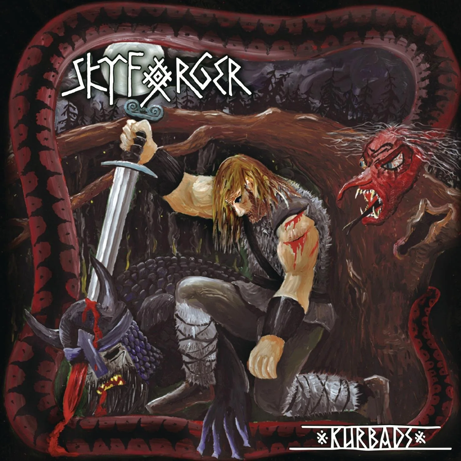 Official album cover art for the release Kurbads by Skyforger