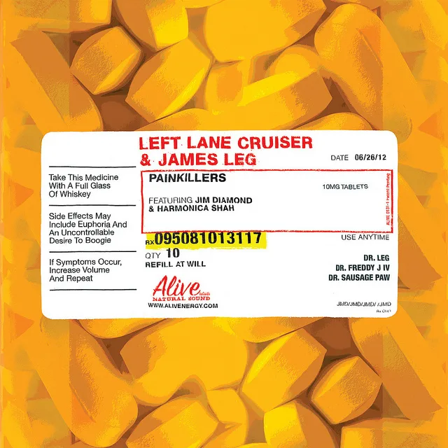 Official album cover art for the release Painkillers by Left Lane Cruiser