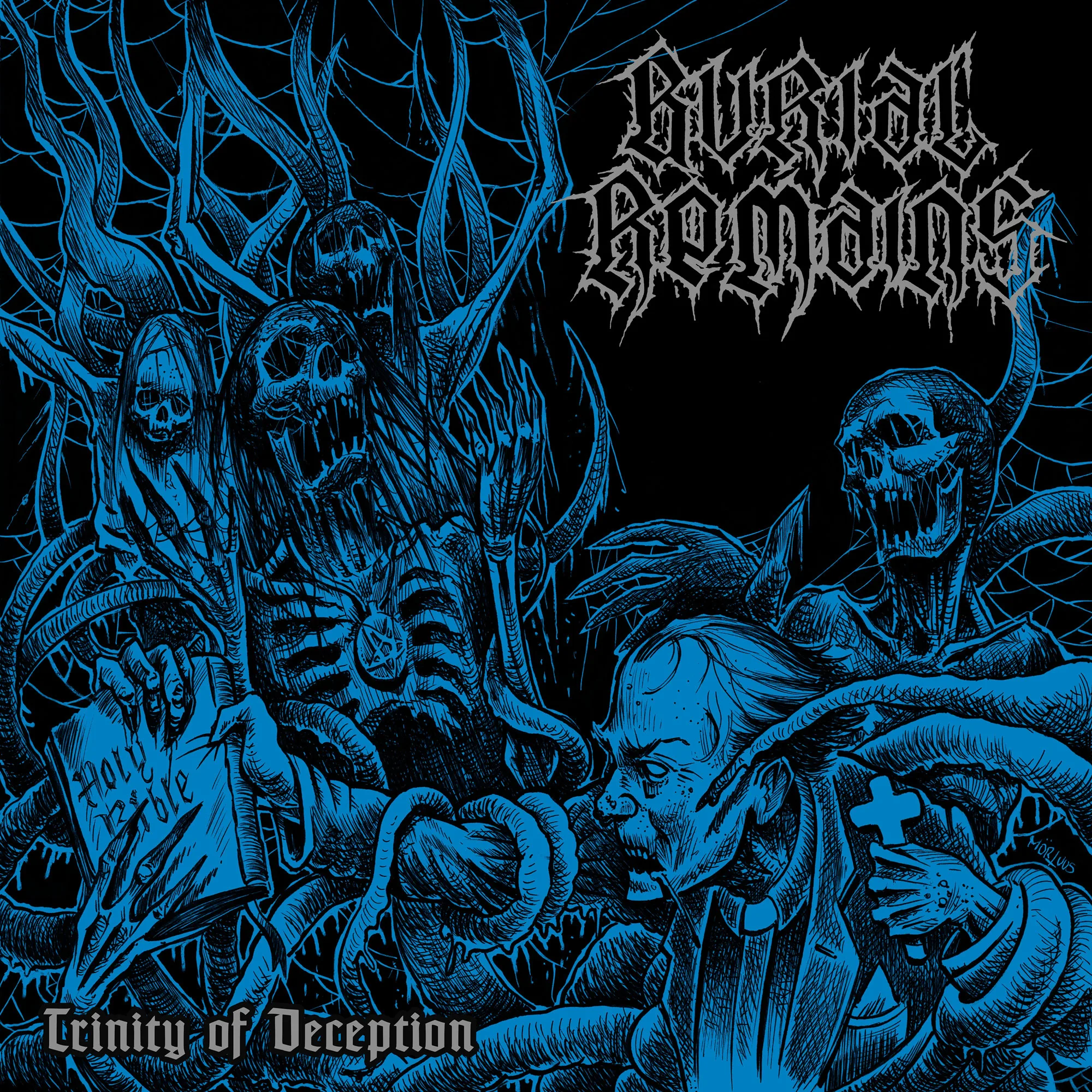 Official album cover art for the release Trinity of Deception by Burial Remains