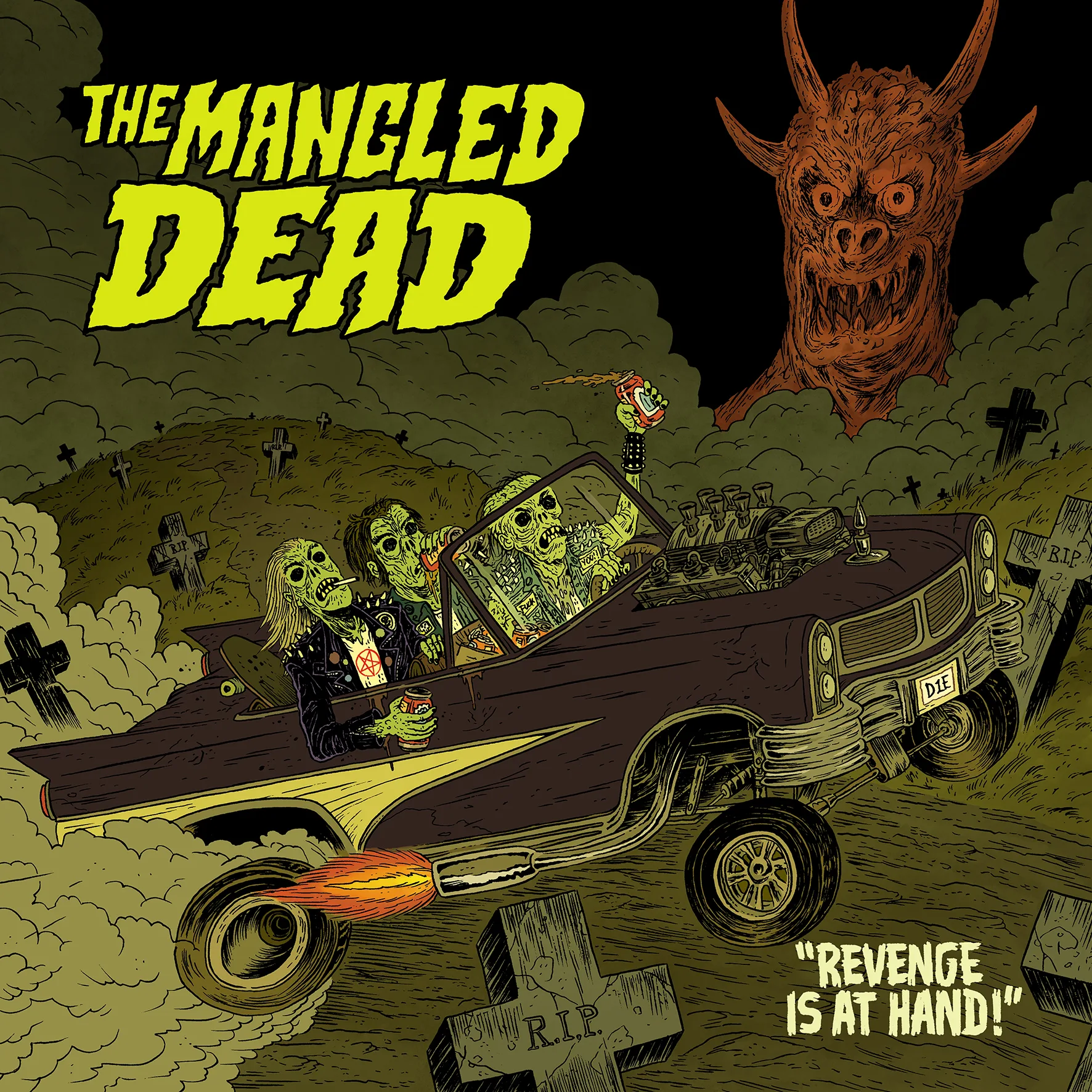 Official album cover art for the release Revenge Is at Hand! by The Mangled Dead
