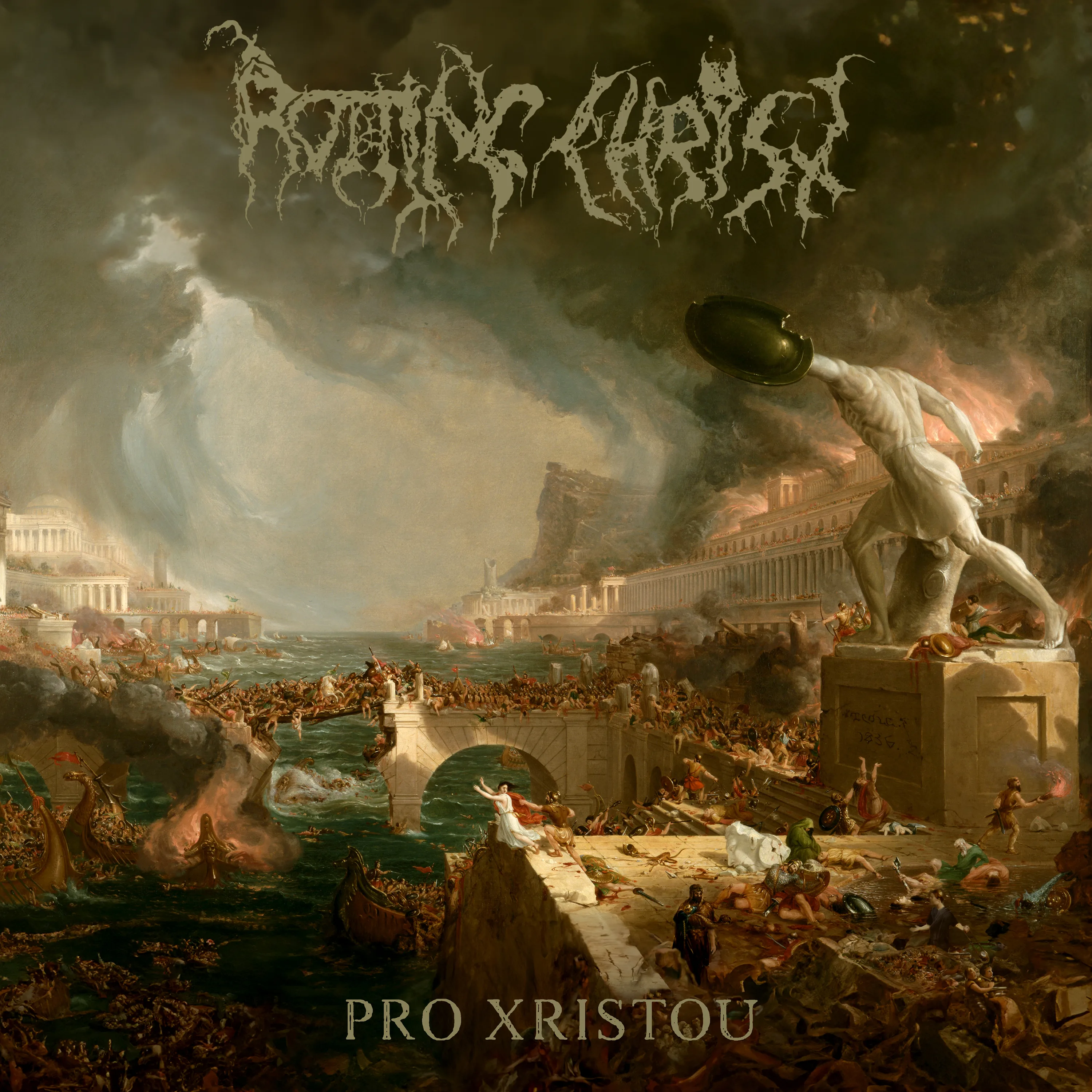 Official album cover art for the release Pro Xristou by Rotting Christ