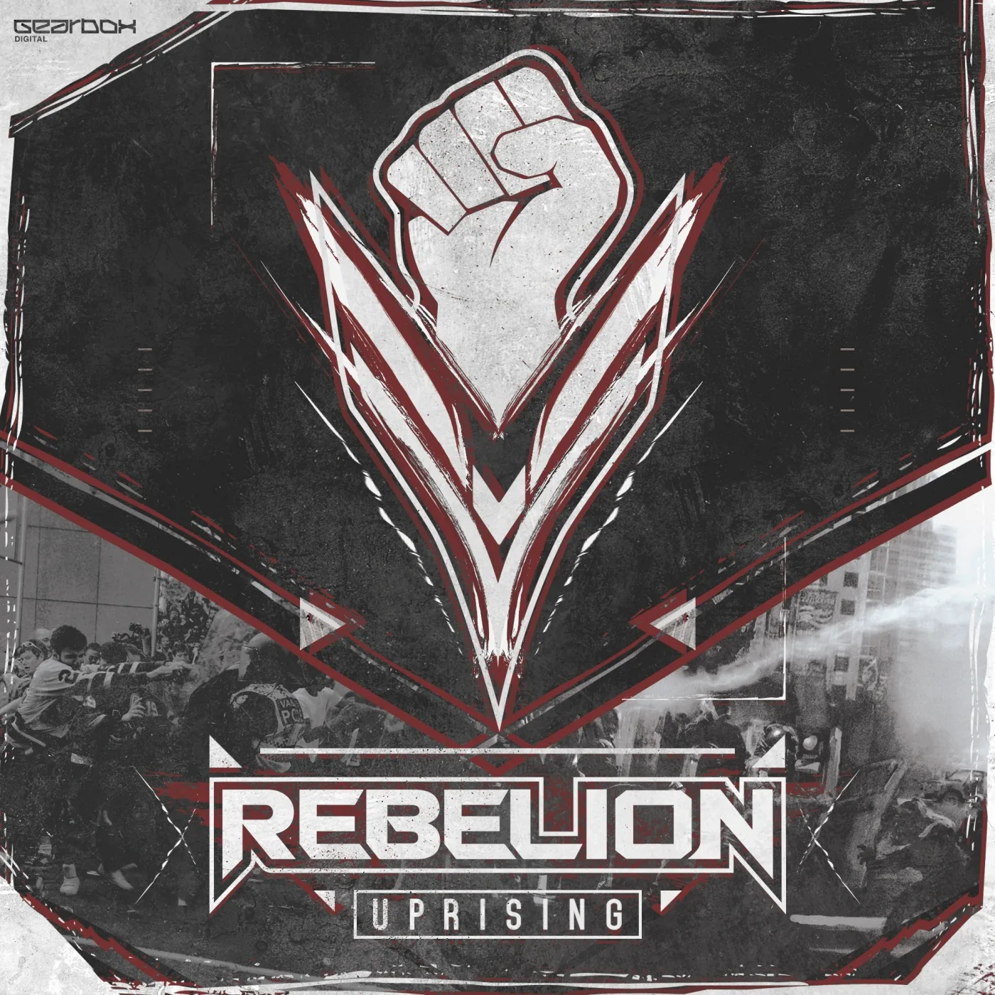 Official album cover art for the release Uprising by Rebelion