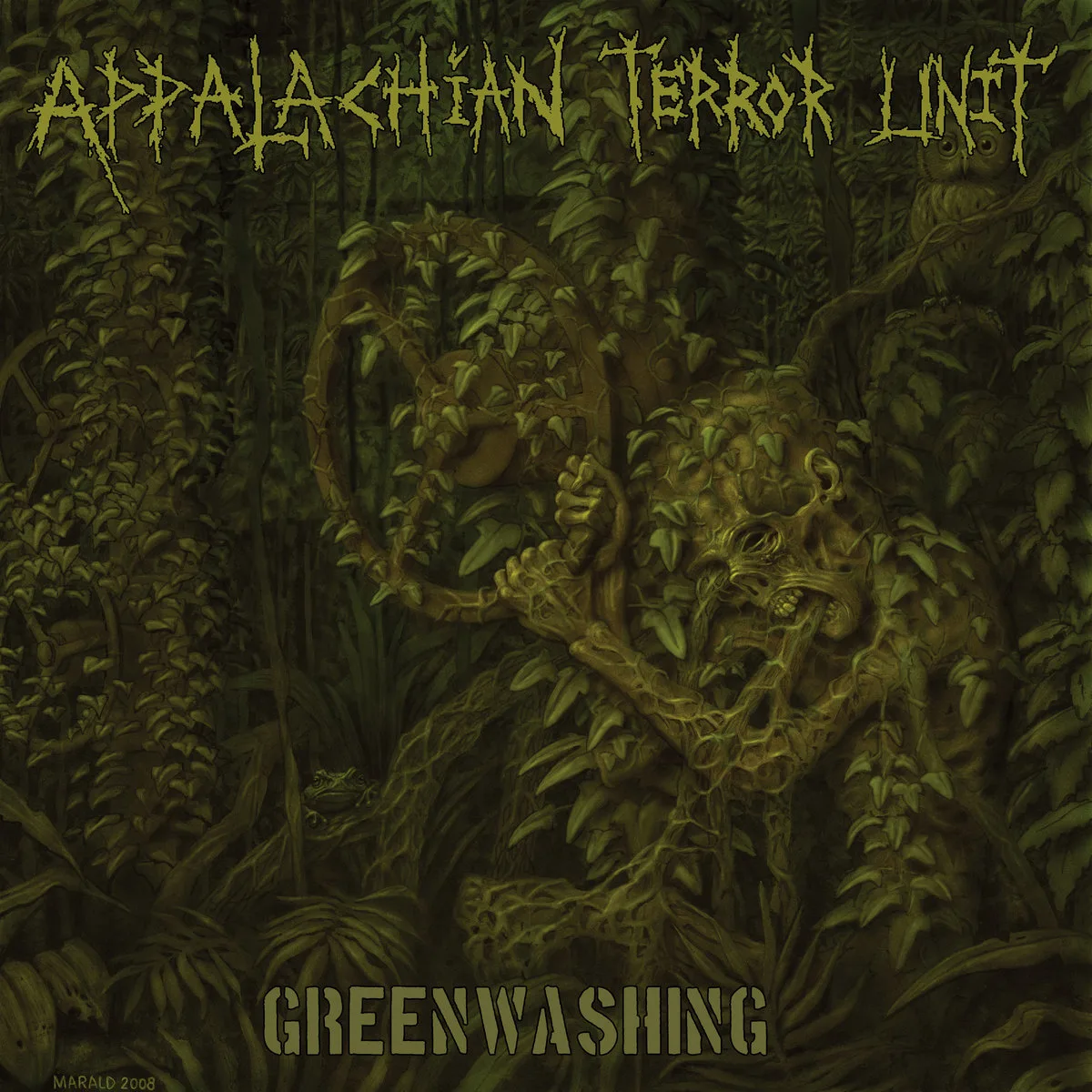 Official album cover art for the release Greenwashing by Appalachian Terror Unit