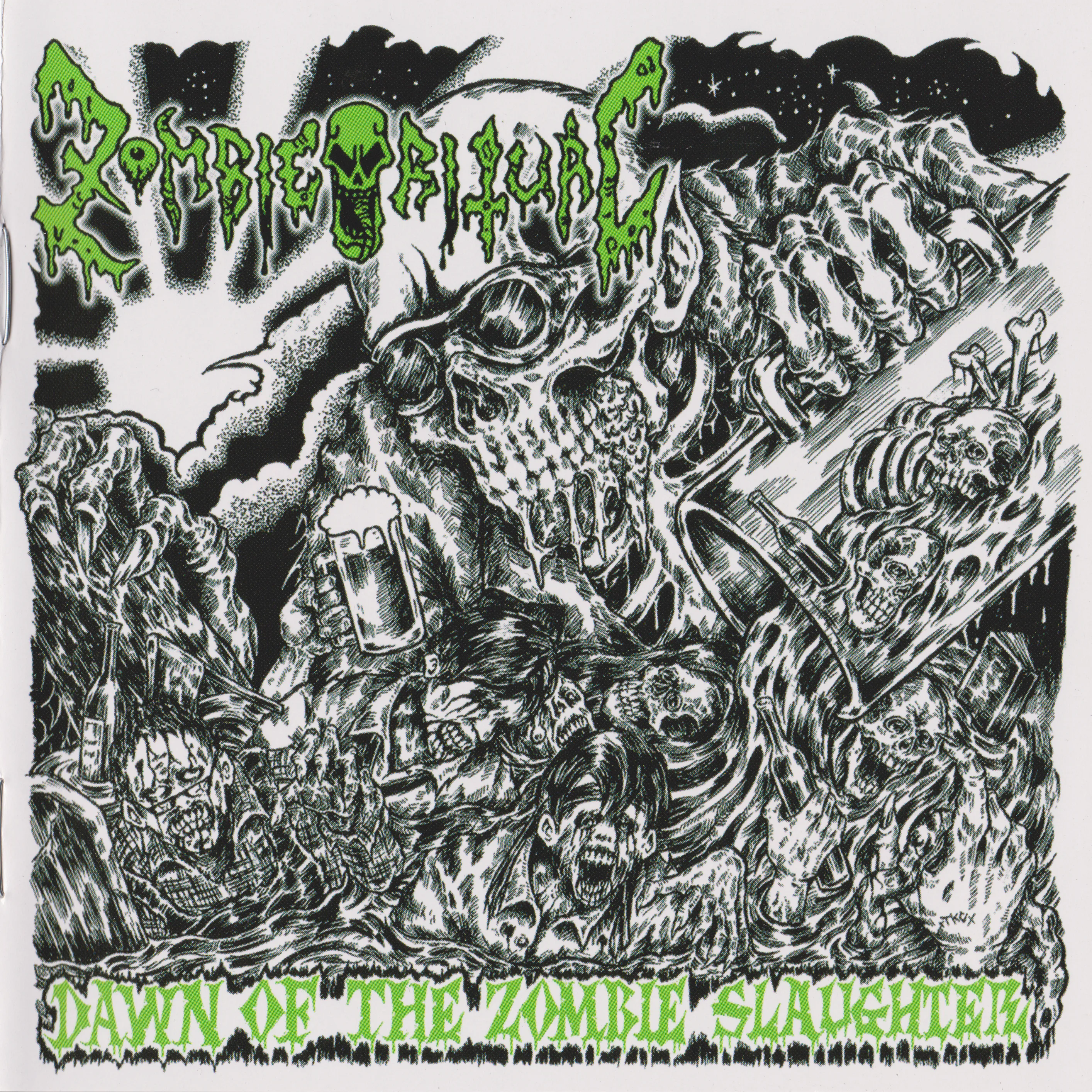 Official album cover art for the release Dawn of the Zombie Slaughter by Zombie Ritual