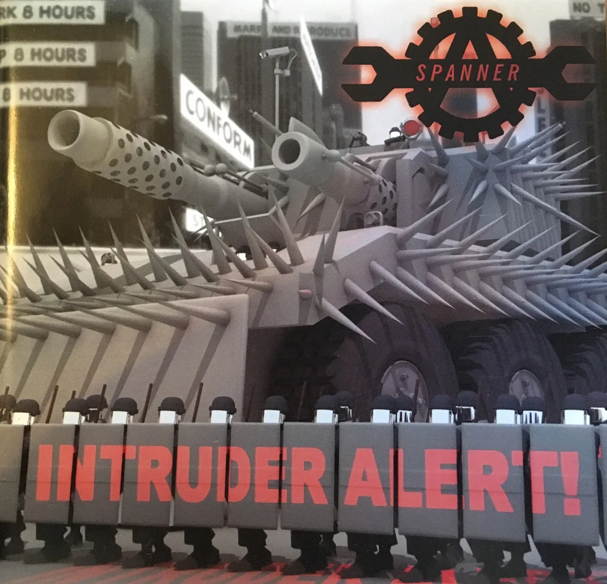 Official album cover art for the release Intruder Alert! by Spanner