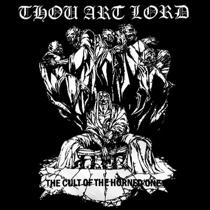 Official album cover art for the release The Cult of the Horned One by Thou Art Lord