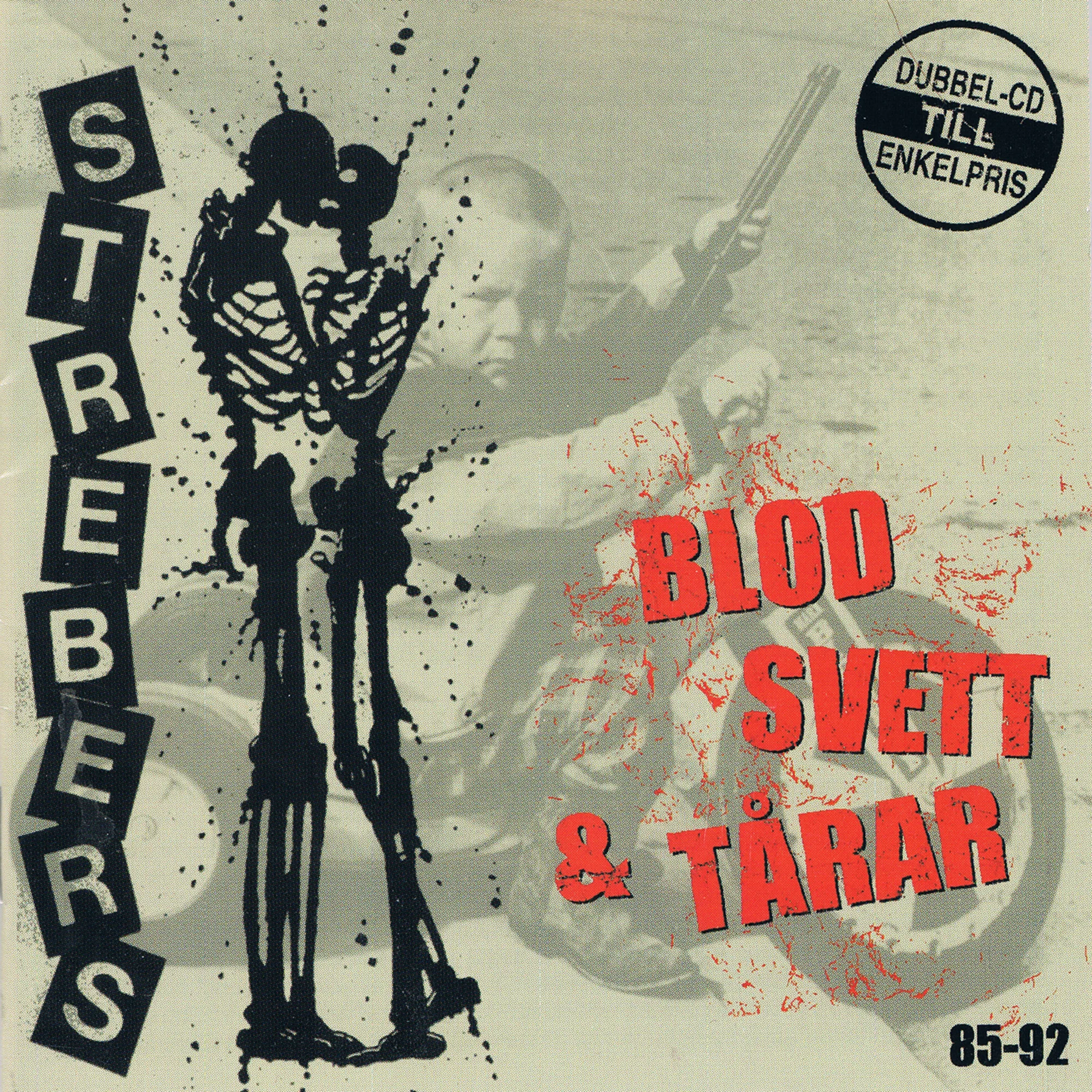 Official album cover art for the release Blod, svett & tårar 85-92 by Strebers