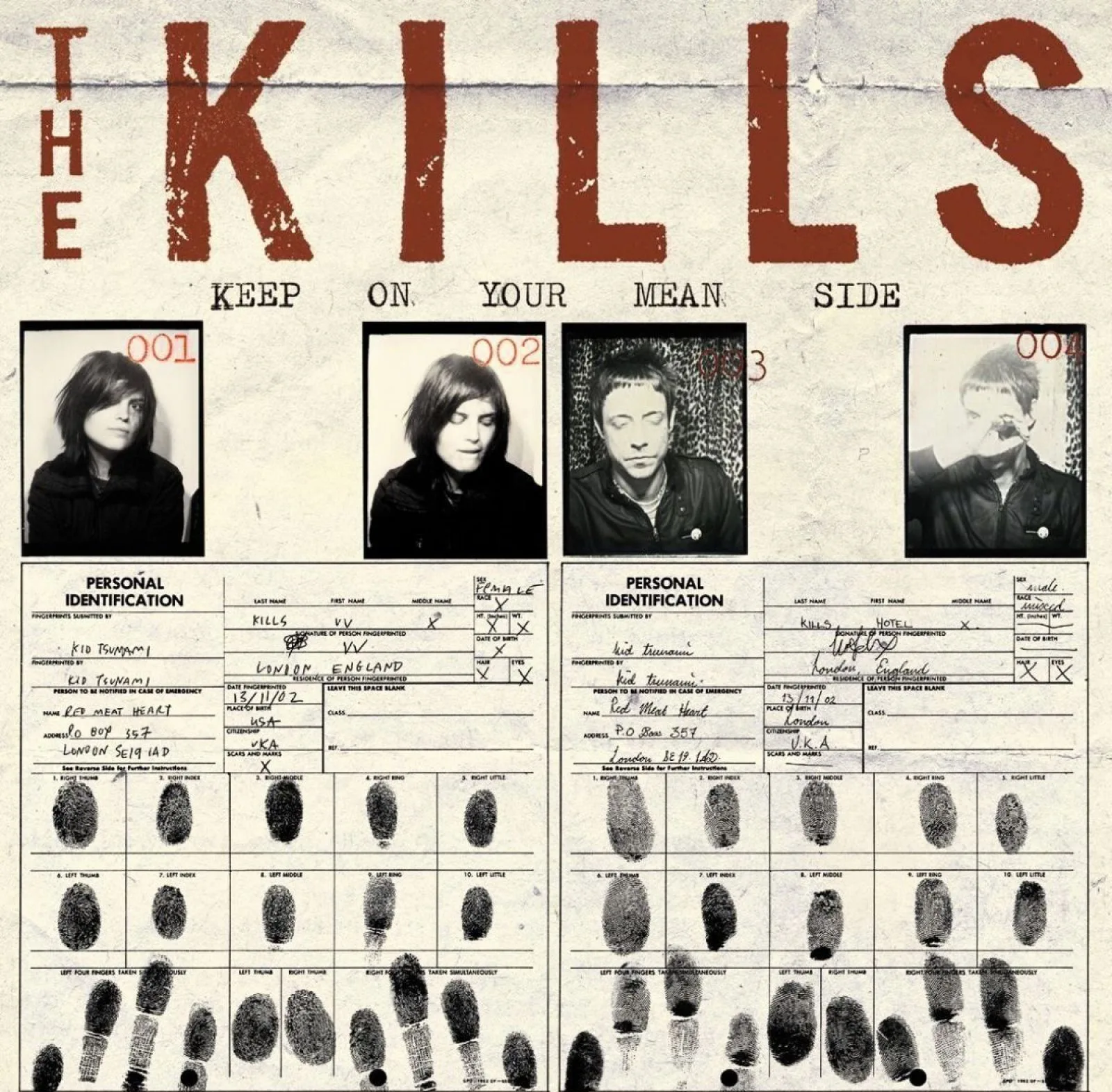 Official album cover art for the release Keep on Your Mean Side by The Kills