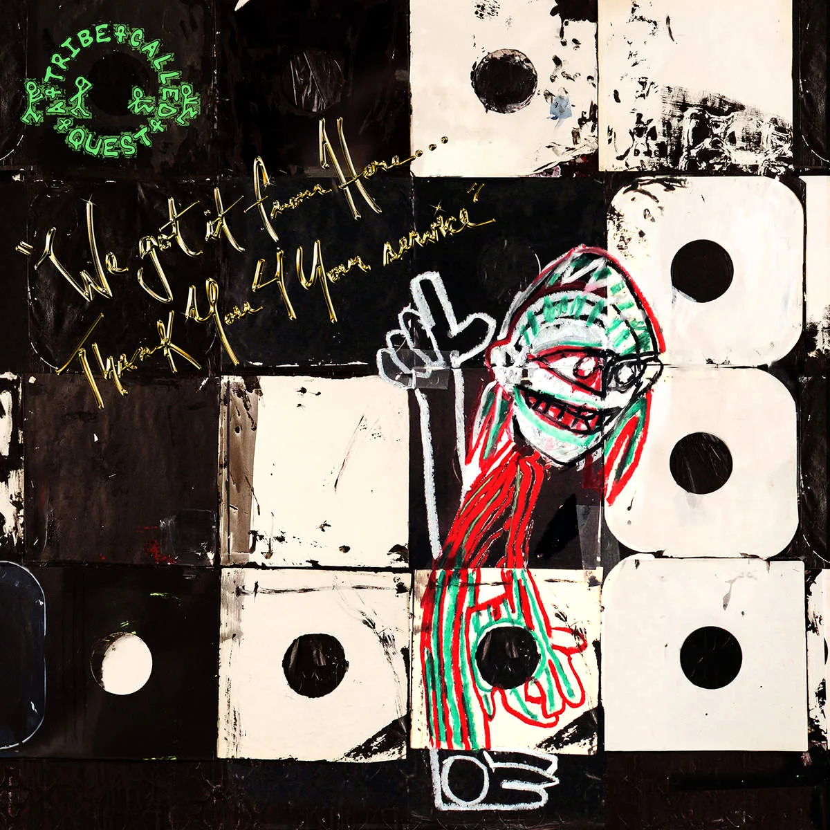 Official album cover artwork for We Got It From Here… Thank You 4 Your Service by A Tribe Called Quest