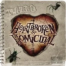 Official album cover art for the release Heartbroken & Homicidal by Twiztid