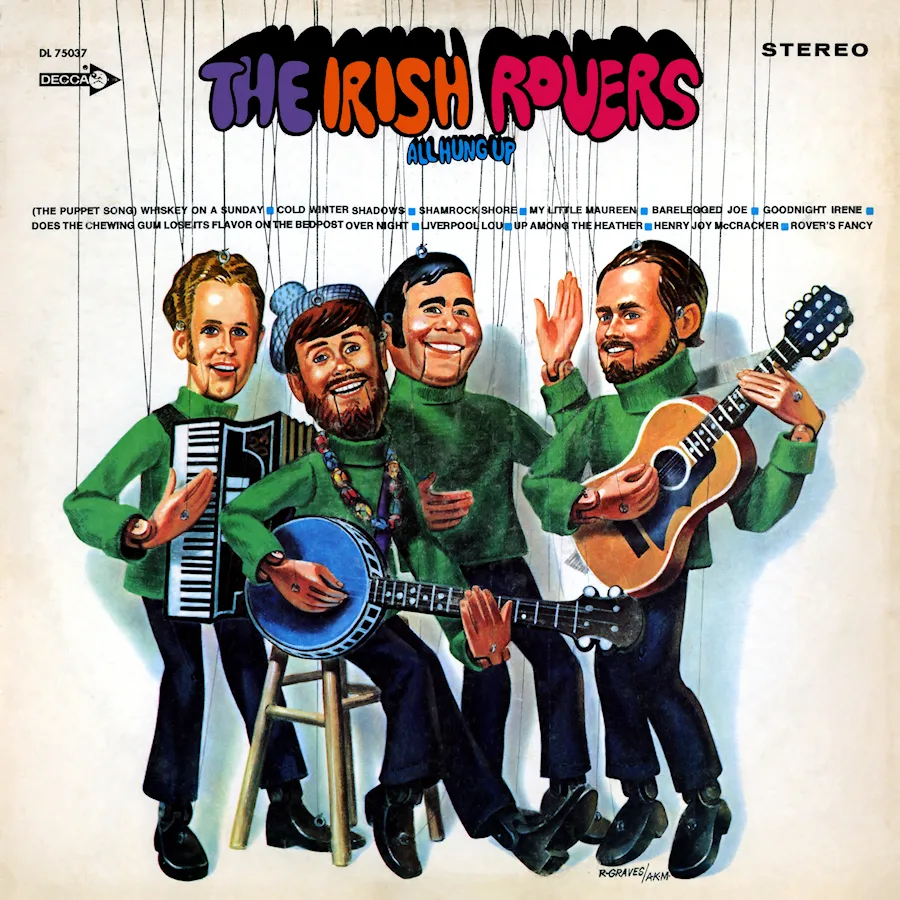 Official album cover art for the release All Hung Up by The Irish Rovers