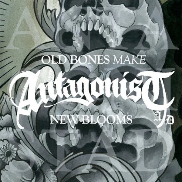 Official album cover art for the release Old Bones Make New Blooms by Antagonist A.D.
