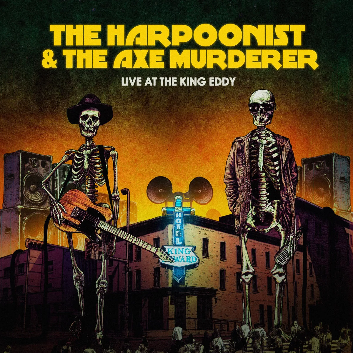 Official album cover art for the release Live at the King Eddy by The Harpoonist & the Axe Murderer