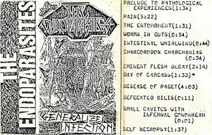 Official album cover art for the release Generalized Infection by The Endoparasites