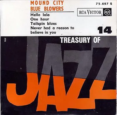 Official album cover art for the release Treasury of Jazz No.14 by Mound City Blue Blowers