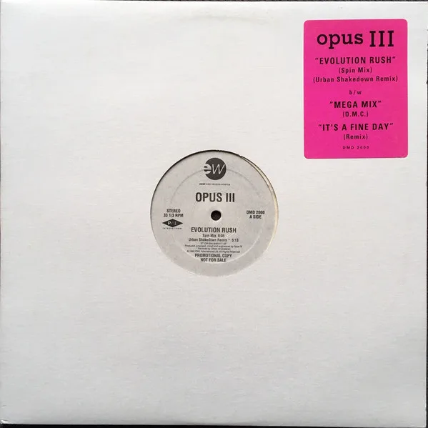 Official album cover art for the release Evolution Rush by Opus III