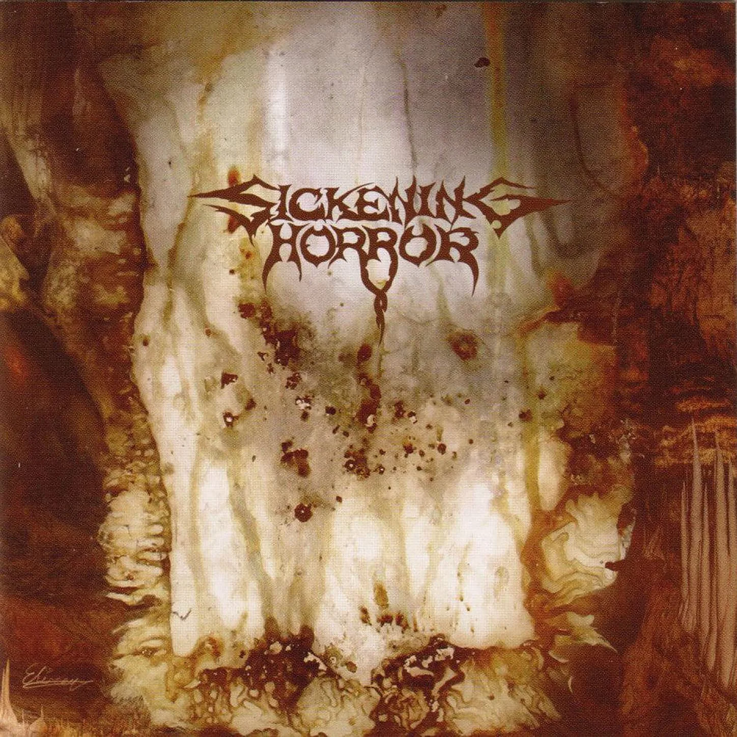 Official album cover art for the release When Landscapes Bled Backwards by Sickening Horror