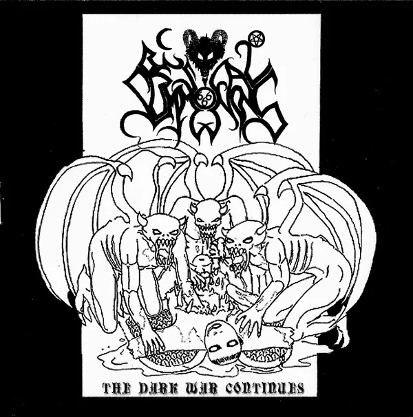 Official album cover art for the release The Dark War Continues by Bestial Summoning