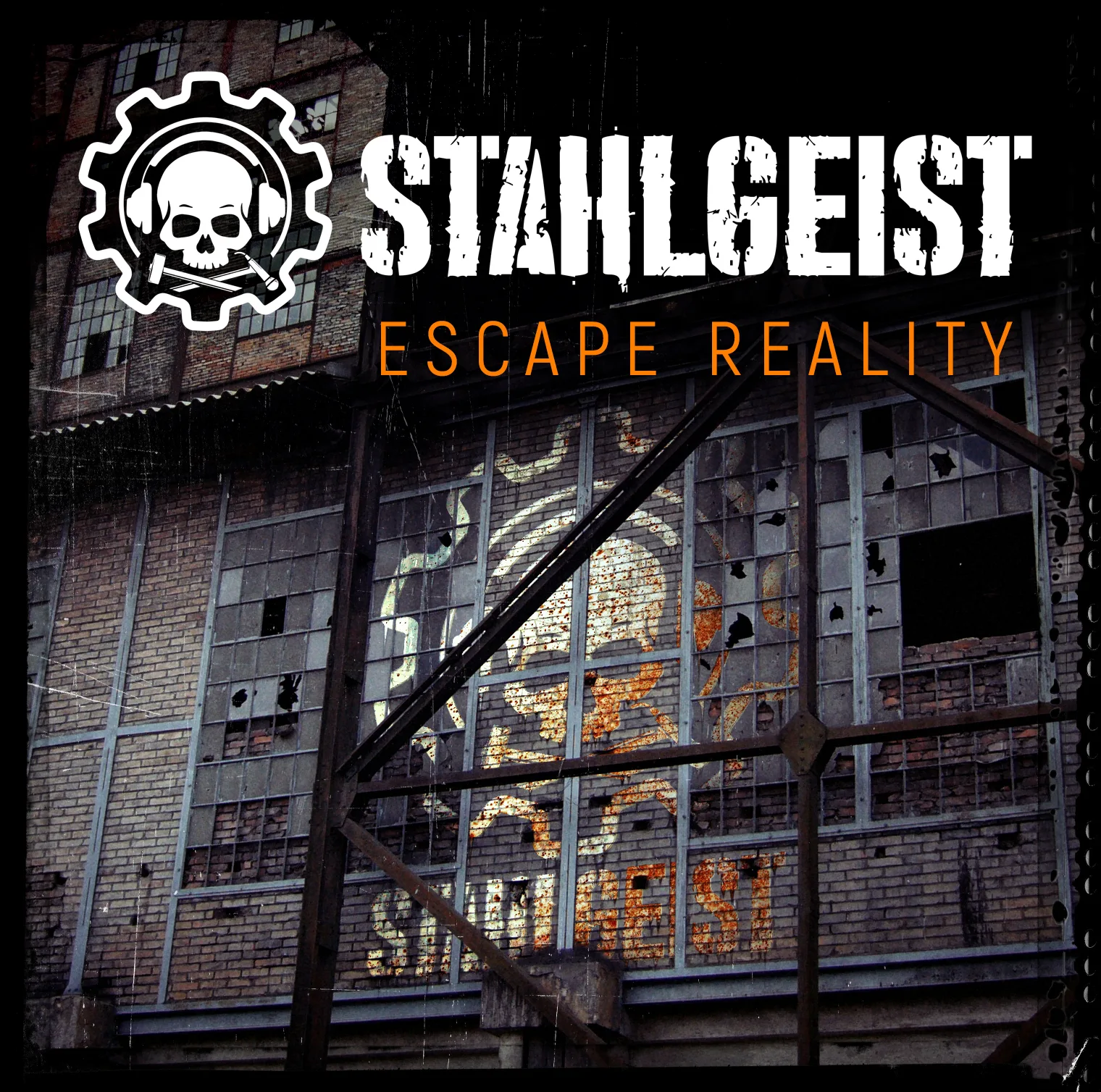 Official album cover art for the release Escape Reality by Stahlgeist