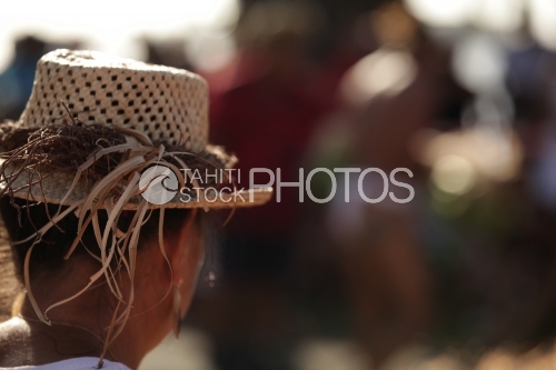 Tahitian woman with hat
