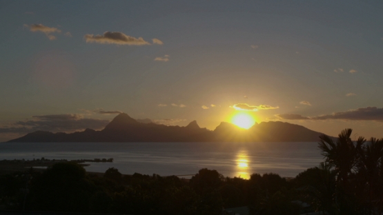 Moorea, sunset shot from Tahiti