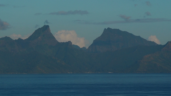 Timelapse of clouds above the mountains of Moorea