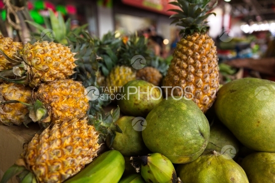 Local fruits sold at the market of Papeete