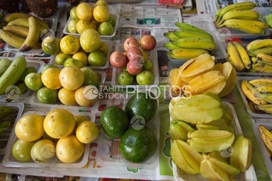 Local fruits stall at the market of Papeete