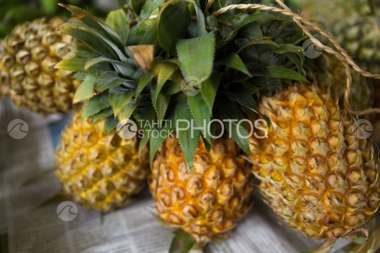 Pineapple to sell at the market of Papeete