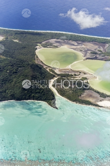 Maiao, aerial view of the lagoon